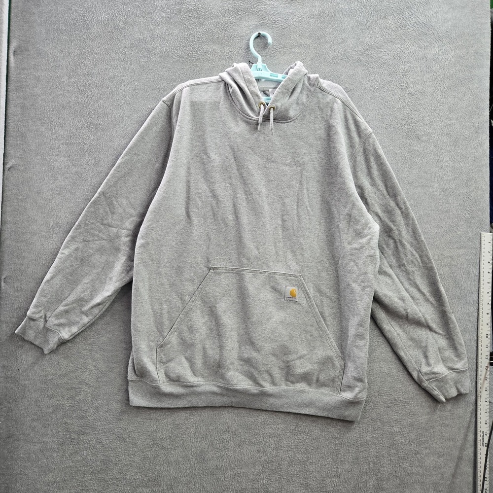 Carhartt Men‎ Hoodie XL Gray Fleece Midweight TS0288-M Gorpcore Logo Long Sleeve